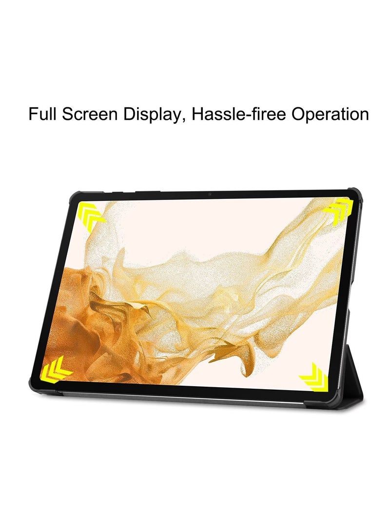 الصلب قشرة الذكية غطاء الحماية قضية نحيفة لسامسونج غالاكسي Tab S10 زائد / S9 FE زائد / S9 زائد أسود - Image 4